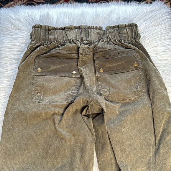 We The Free Free People Dusty Olive Can’t Compare Slouch Pants - Picture 7 of 11